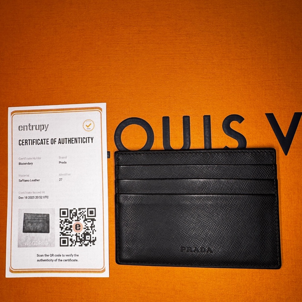 Prada Black Saffiano Leather Card Case